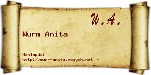 Wurm Anita névjegykártya